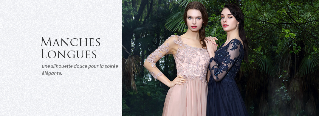 Manches Longues Robes pour les Femmes